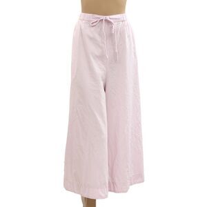 Free People Wide-Leg Trousers Pants Pull-on High Rise Cotton Pink XL New 285276